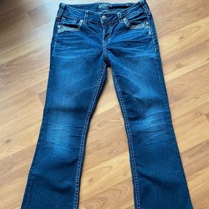 Silver “Suki Mid Boot” Jeans. Fluid Denim. Women’s. W30/L31.